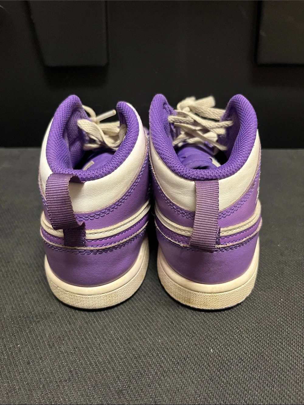 Air Jordan 1 Mid GS Size 3Y Purple White Kids Youth Sneakers DQ8424-511 (B11)